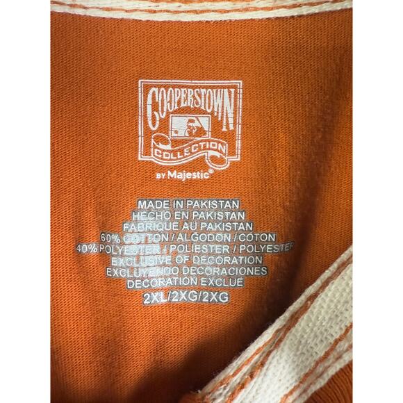Houston Astros Majestic Cooperstown Collection Retro Hoodie Burnt Orange Men 2XL - Picture 6 of 8